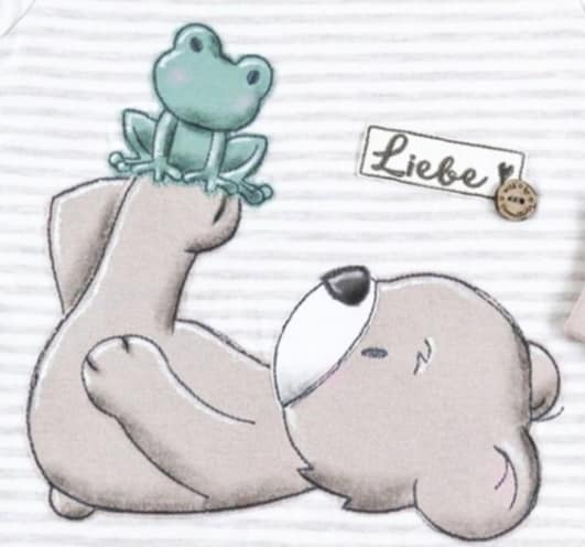 orso disteso con ranocchia