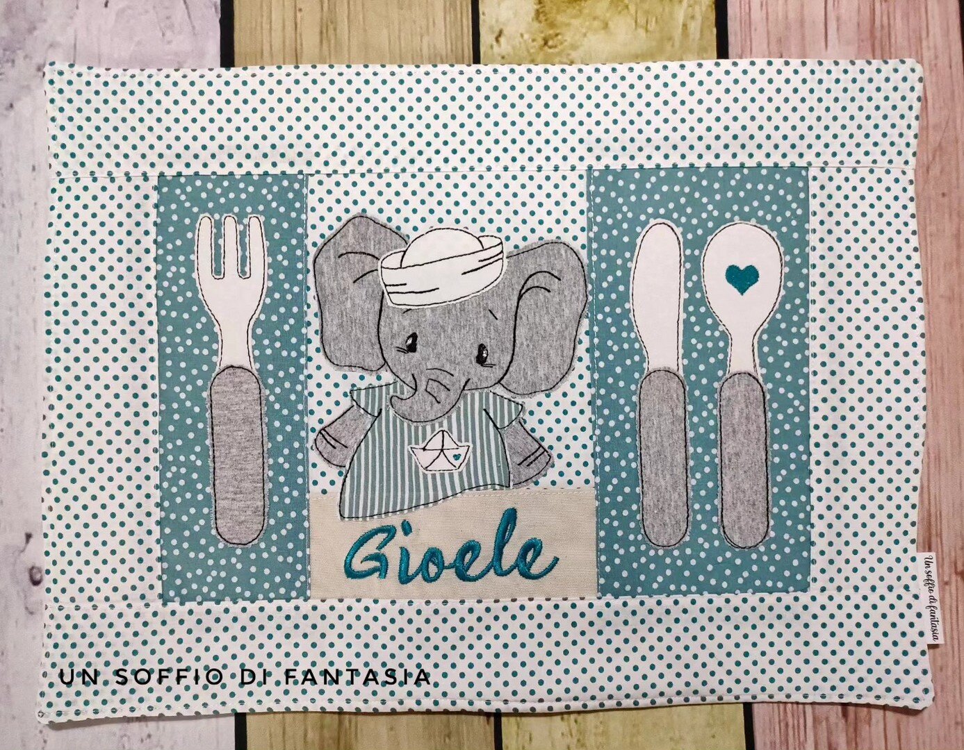 tovaglietta colazione elefante